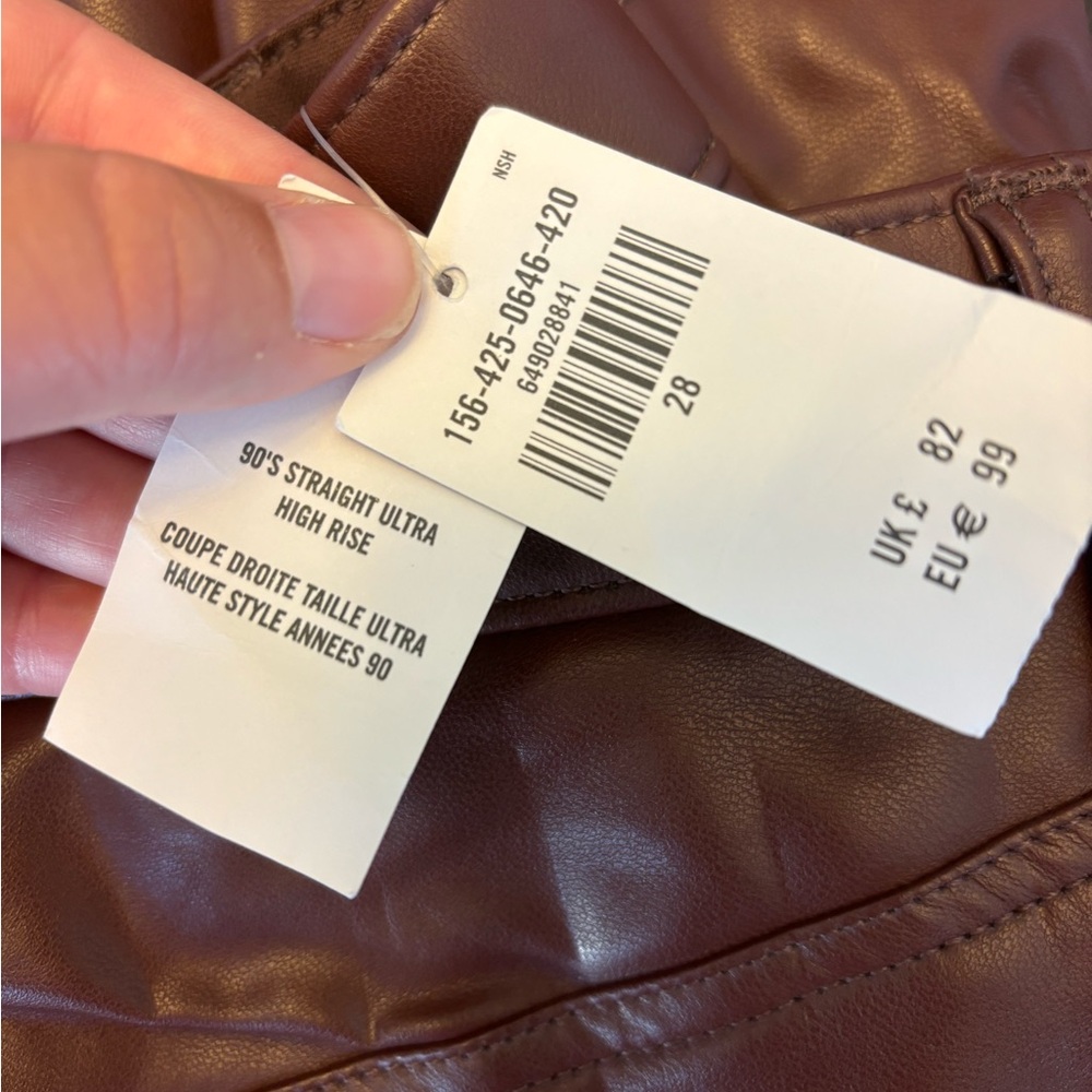 Abercrombie & Fitch High Rise Pants in Rich Brown